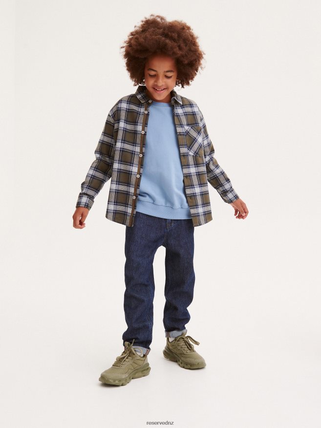 Reserved Boys Basic Plain Sweatshirt P6H08T2014 Apparel Blue