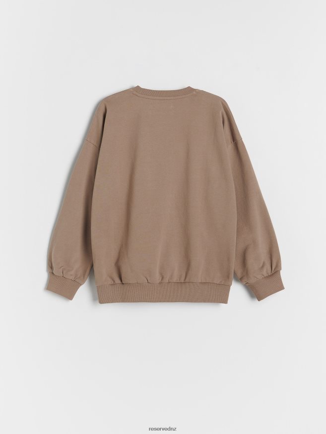 Reserved Boys Basic Plain Sweatshirt P6H08T2036 Apparel Brown