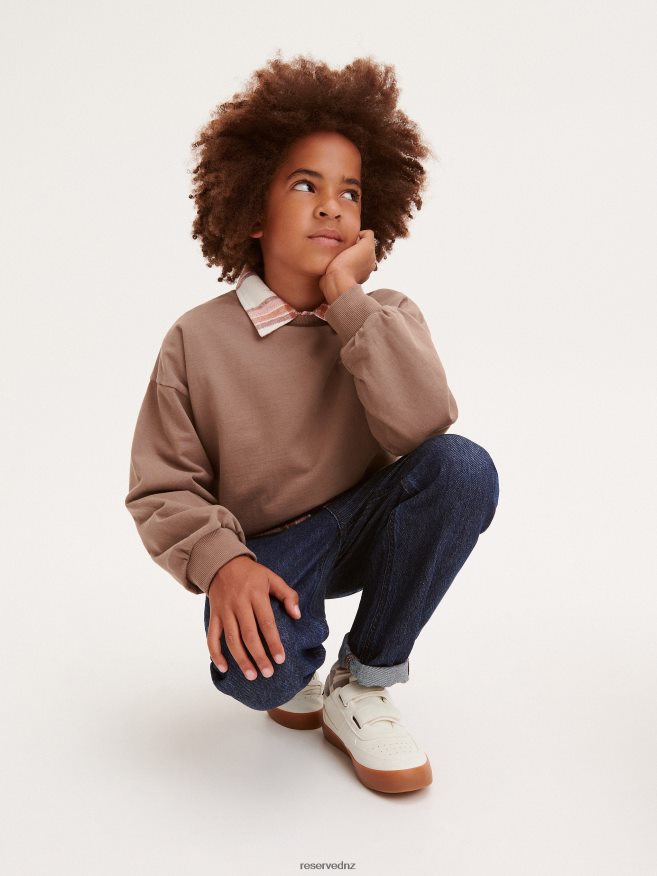 Reserved Boys Basic Plain Sweatshirt P6H08T2036 Apparel Brown