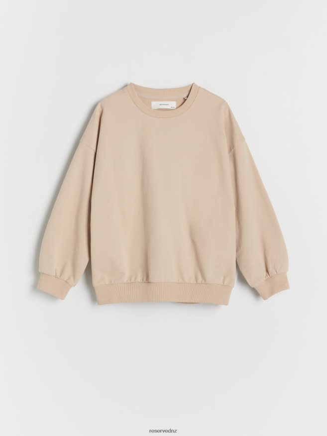 Reserved Boys Basic Plain Sweatshirt P6H08T2040 Apparel Beige