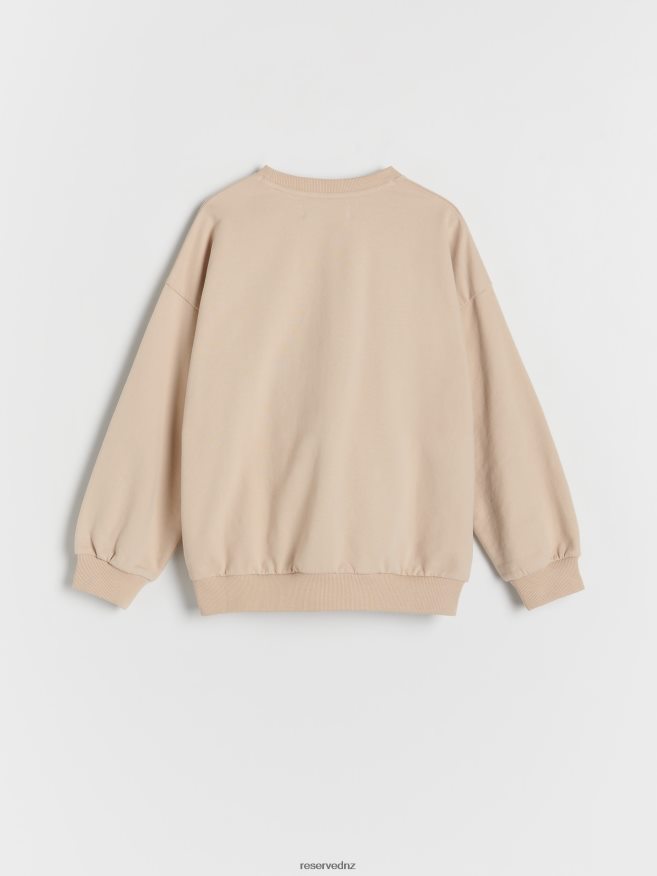 Reserved Boys Basic Plain Sweatshirt P6H08T2040 Apparel Beige