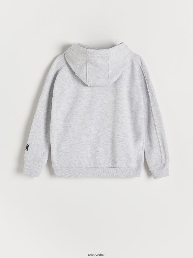 Reserved Boys Cotton Hoodie P6H08T2061 Apparel Light Grey