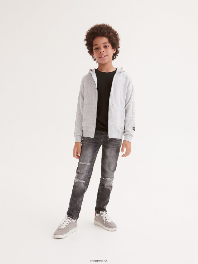 Reserved Boys Cotton Hoodie P6H08T2061 Apparel Light Grey