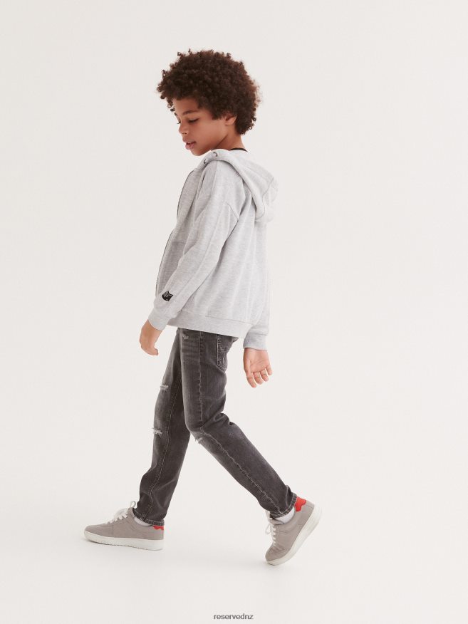 Reserved Boys Cotton Hoodie P6H08T2061 Apparel Light Grey