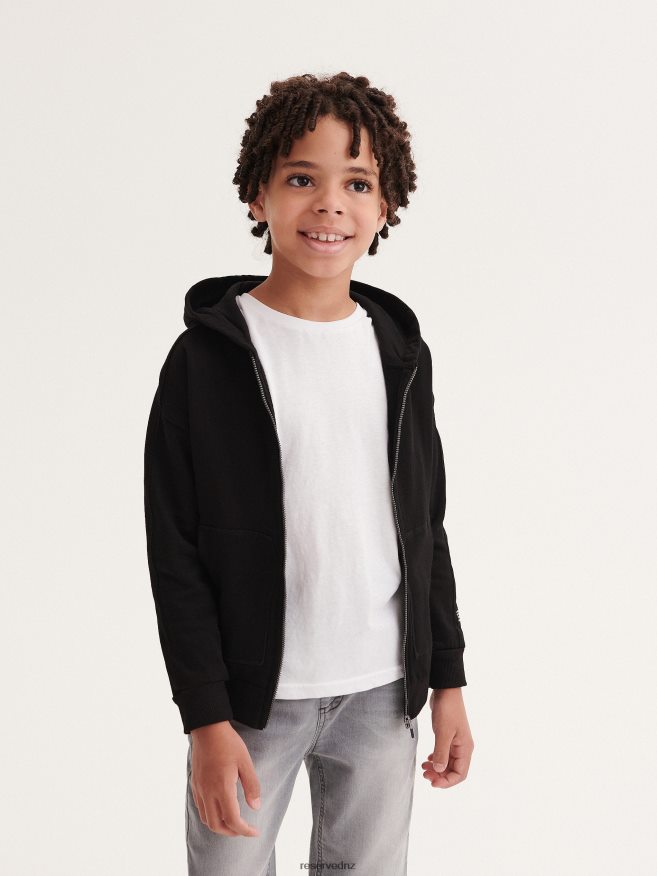 Reserved Boys Cotton Hoodie P6H08T2080 Apparel Black