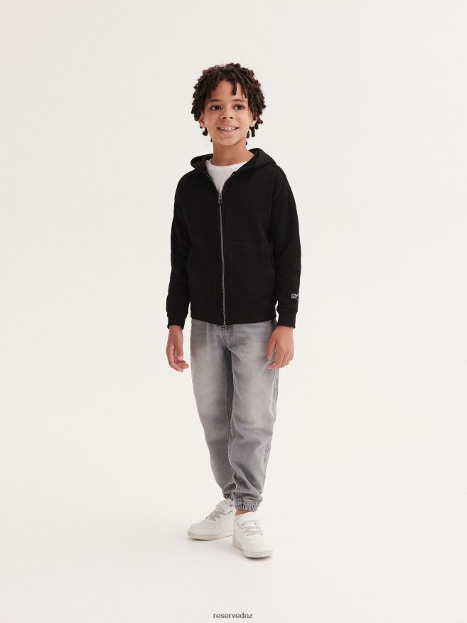 Reserved Boys Cotton Hoodie P6H08T2080 Apparel Black