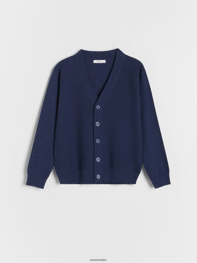 Reserved Boys Melange Cardigan P6H08T2097 Apparel Steel Blue