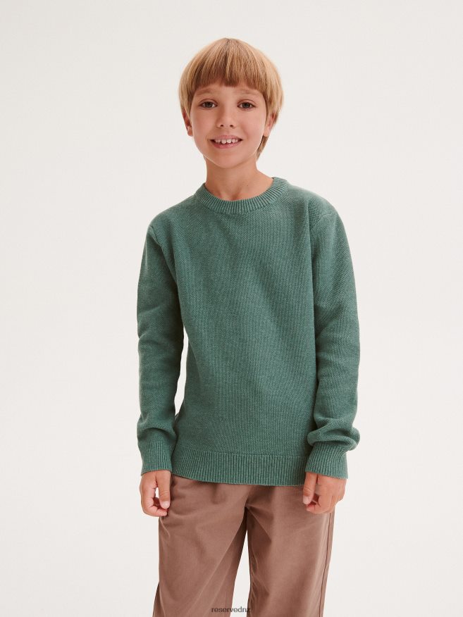 Reserved Boys Melange Jumper P6H08T2093 Apparel Pale Green