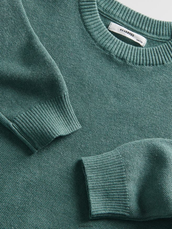Reserved Boys Melange Jumper P6H08T2093 Apparel Pale Green