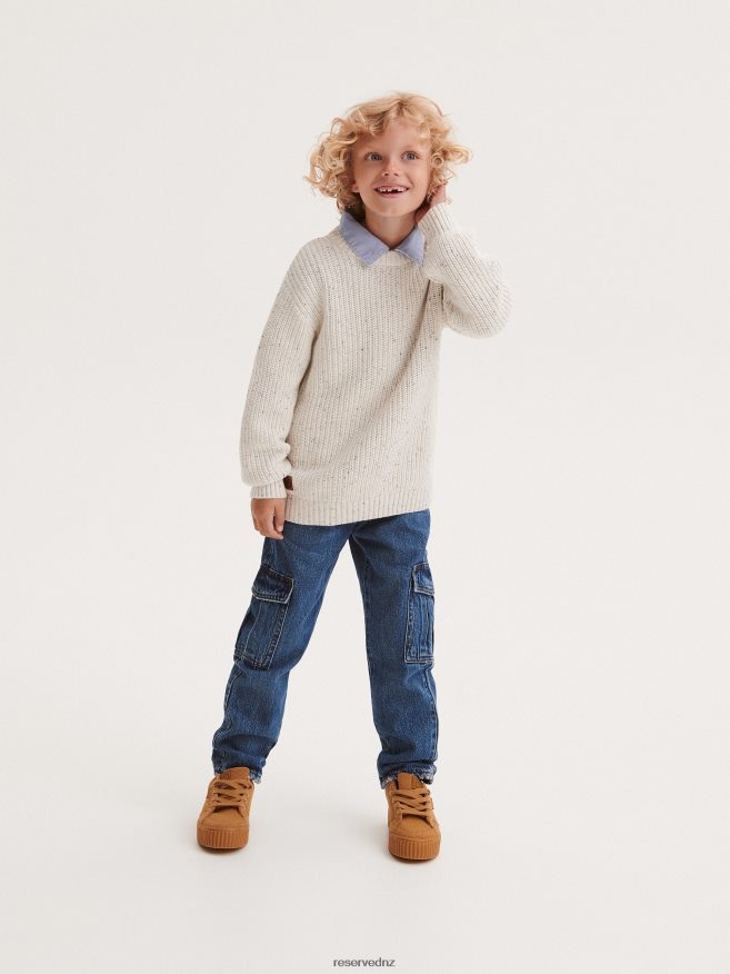 Reserved Boys Melange Jumper P6H08T2136 Apparel Cream