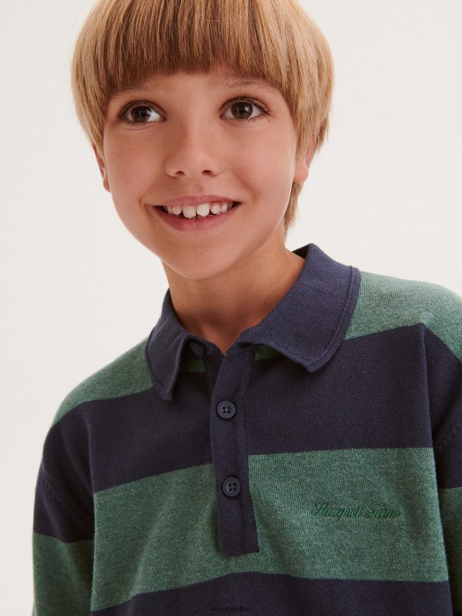 Reserved Boys Melange Polo Jumper P6H08T2117 Apparel Pale Green