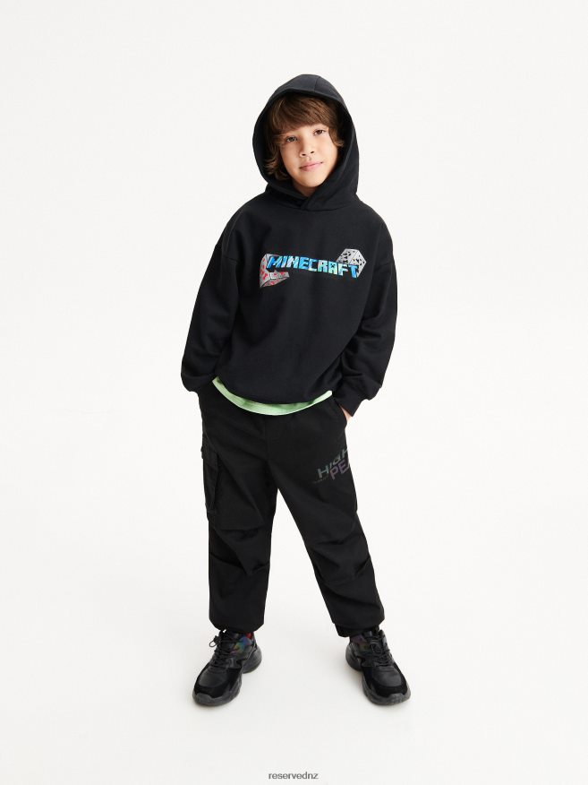 Reserved Boys Minecraft Hoodie P6H08T2121 Apparel Black