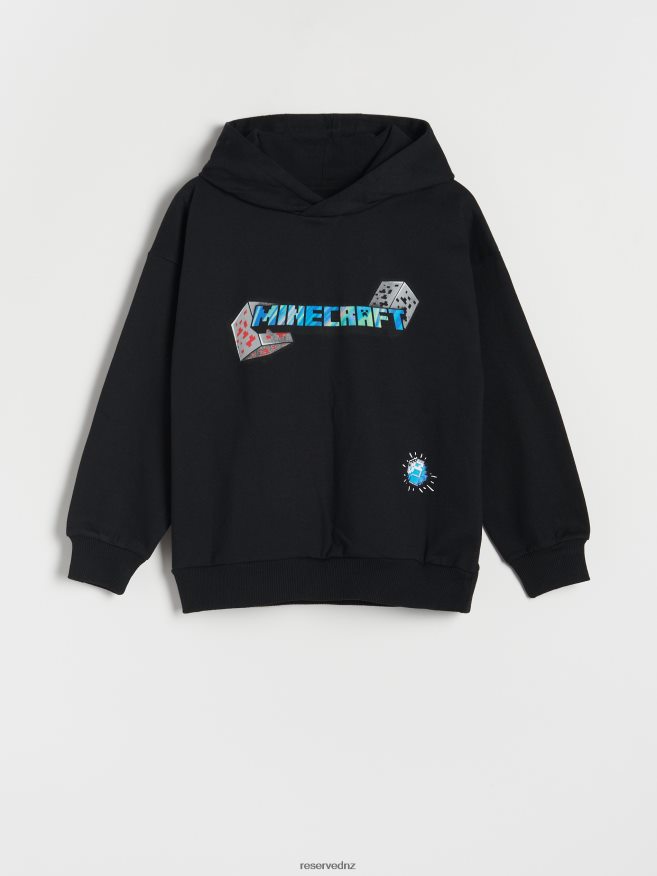 Reserved Boys Minecraft Hoodie P6H08T2121 Apparel Black