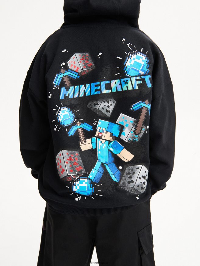 Reserved Boys Minecraft Hoodie P6H08T2121 Apparel Black
