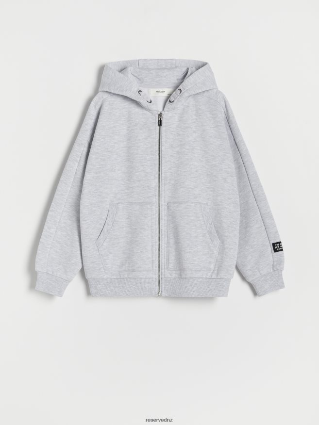 Reserved Boys Oversized Hoodie P6H08T2089 Apparel Light Grey
