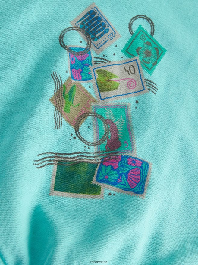 Reserved Boys Oversized Hoodie P6H08T2213 Apparel Turquoise