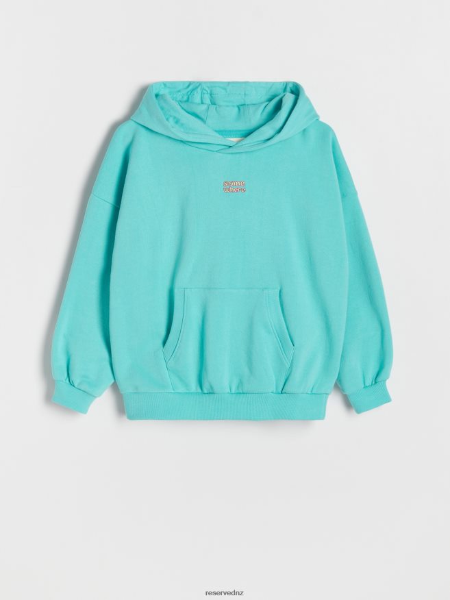 Reserved Boys Oversized Hoodie P6H08T2213 Apparel Turquoise