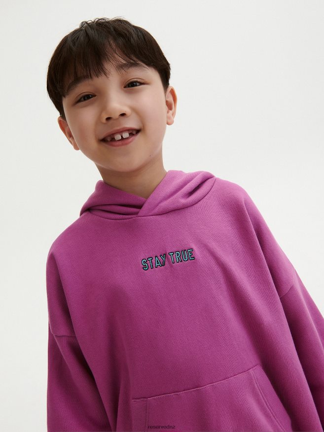 Reserved Boys Oversized Hoodie P6H08T2219 Apparel Orchid