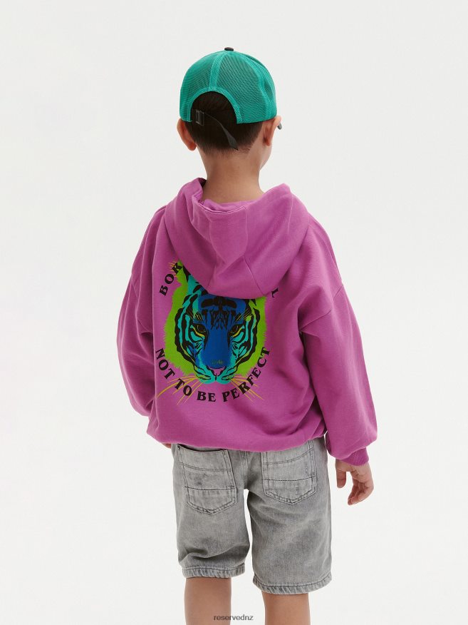 Reserved Boys Oversized Hoodie P6H08T2219 Apparel Orchid