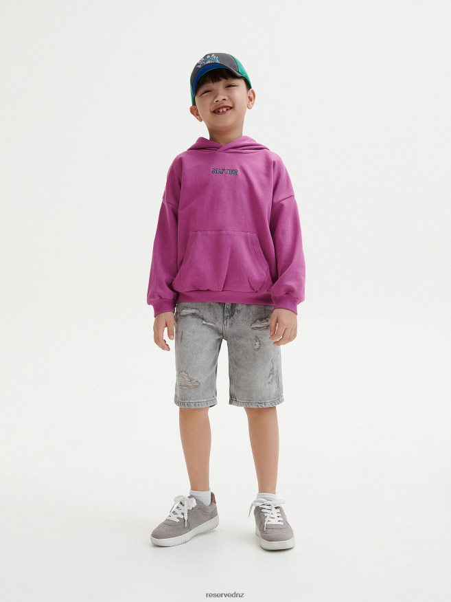 Reserved Boys Oversized Hoodie P6H08T2219 Apparel Orchid