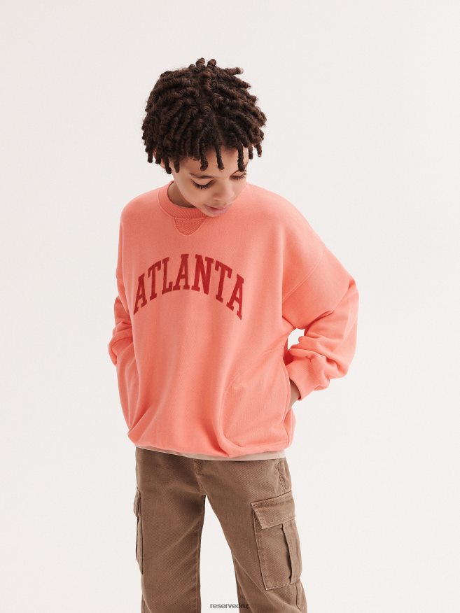 Reserved Boys Oversized Sweatshirt P6H08T2129 Apparel Peach