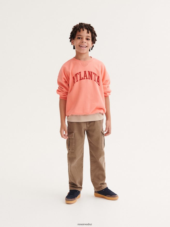 Reserved Boys Oversized Sweatshirt P6H08T2129 Apparel Peach