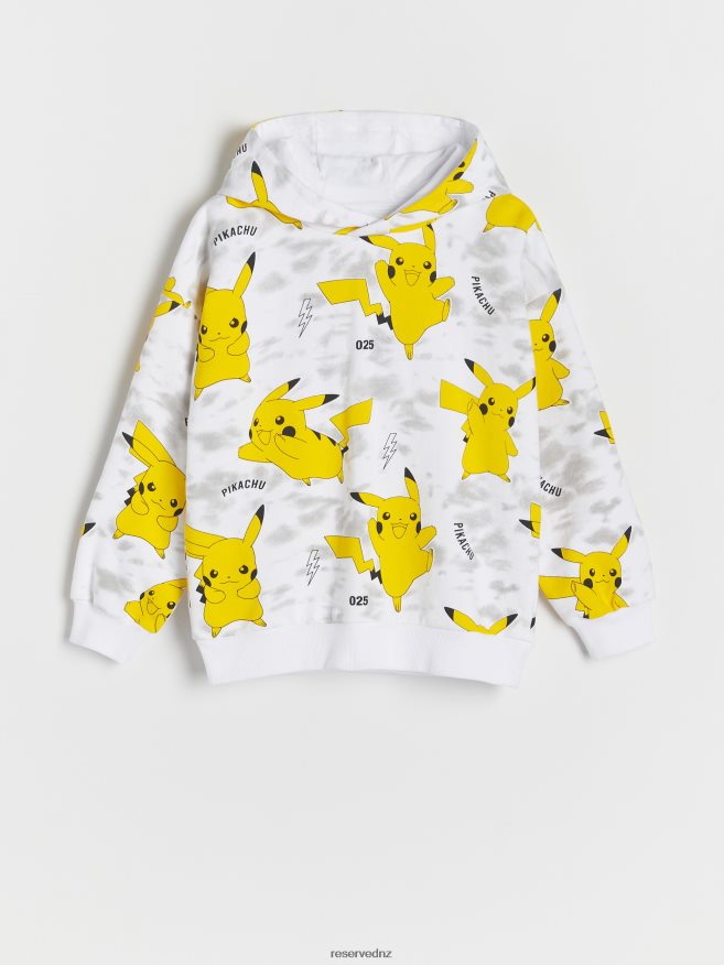 Reserved Boys Pokemon Hoodie P6H08T2054 Apparel White