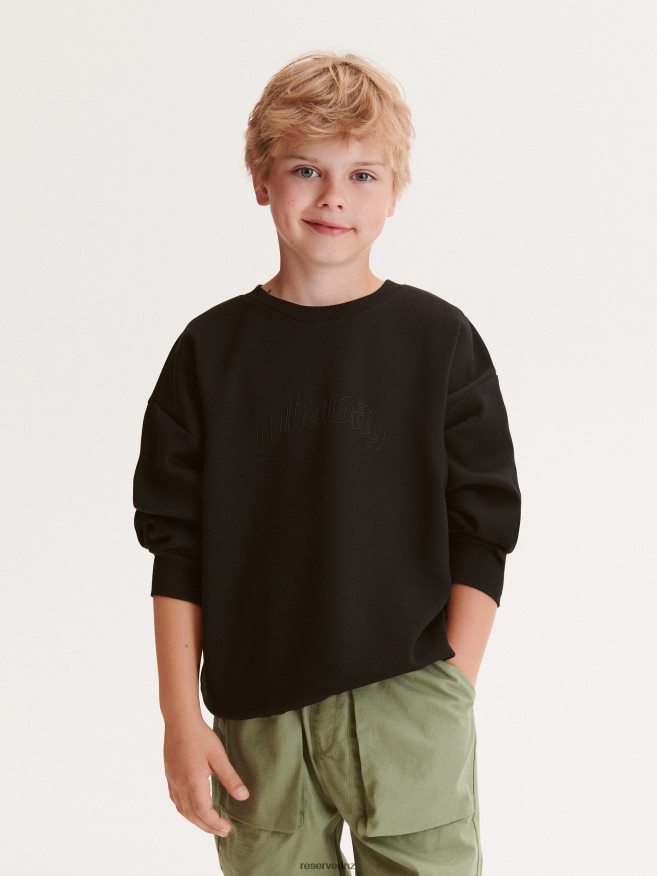 Reserved Boys Printed Sweatshirt P6H08T2076 Apparel Black