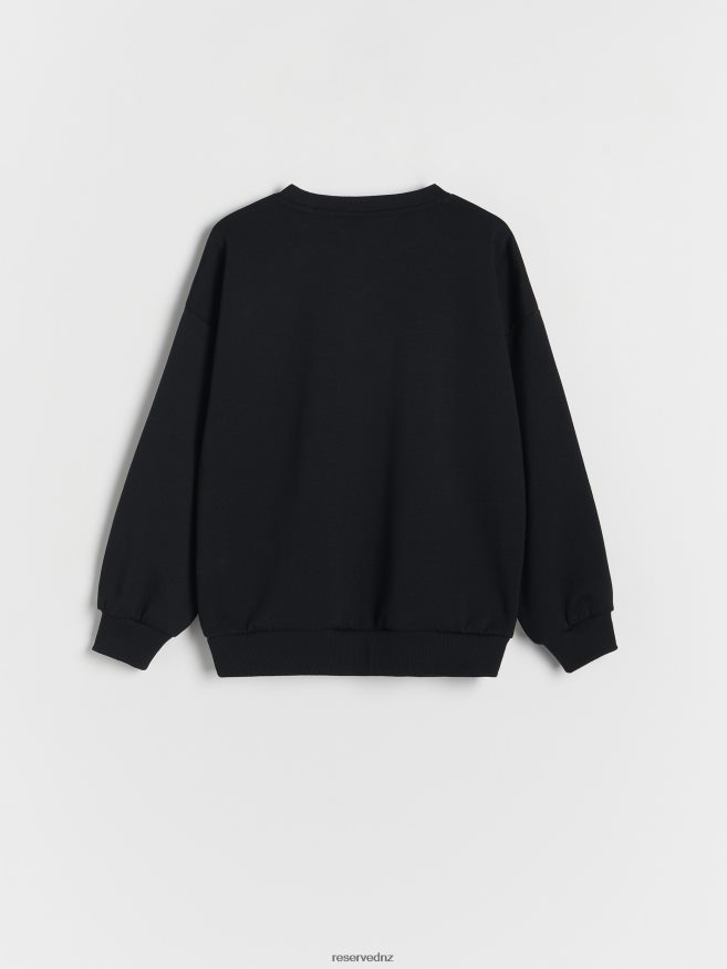 Reserved Boys Printed Sweatshirt P6H08T2076 Apparel Black