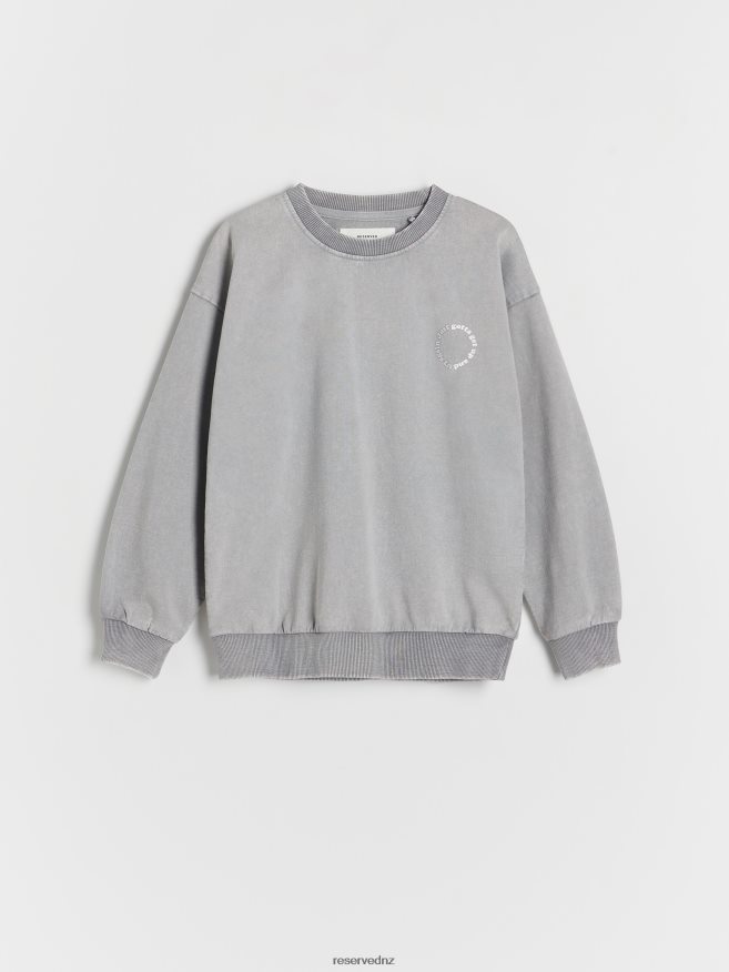 Reserved Boys Printed Sweatshirt P6H08T2095 Apparel Light Grey