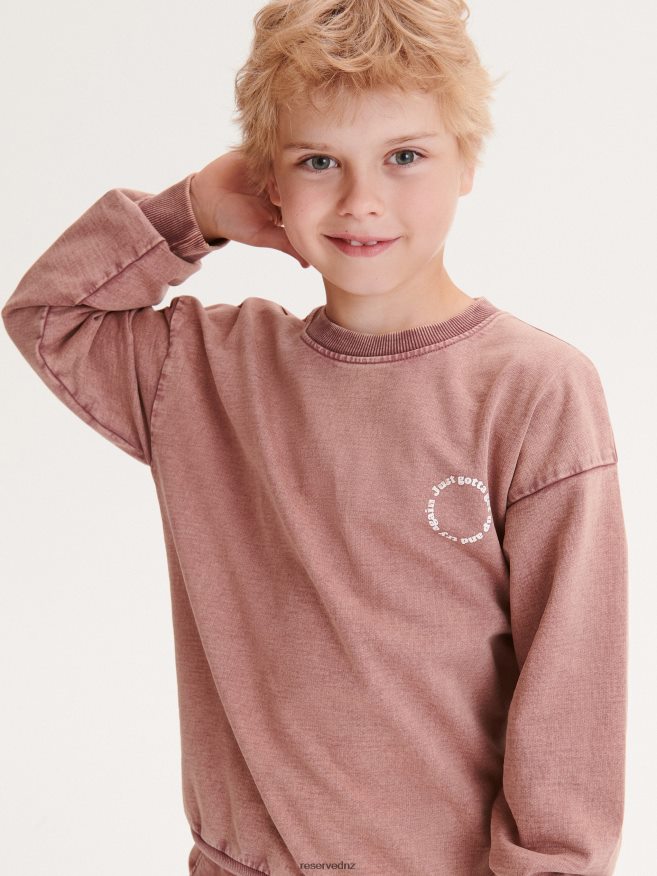 Reserved Boys Printed Sweatshirt P6H08T2140 Apparel Mauve