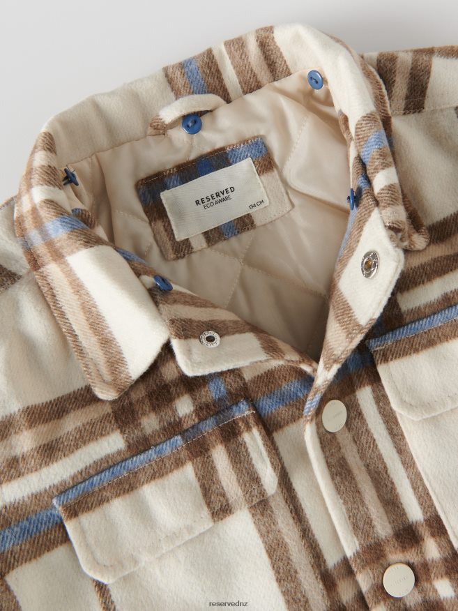 Reserved Boys Check Shacket P6H08T2087 Apparel Beige