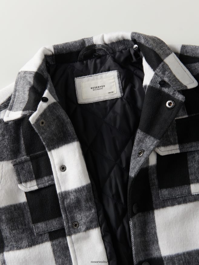 Reserved Boys Check Shacket P6H08T2160 Apparel Black