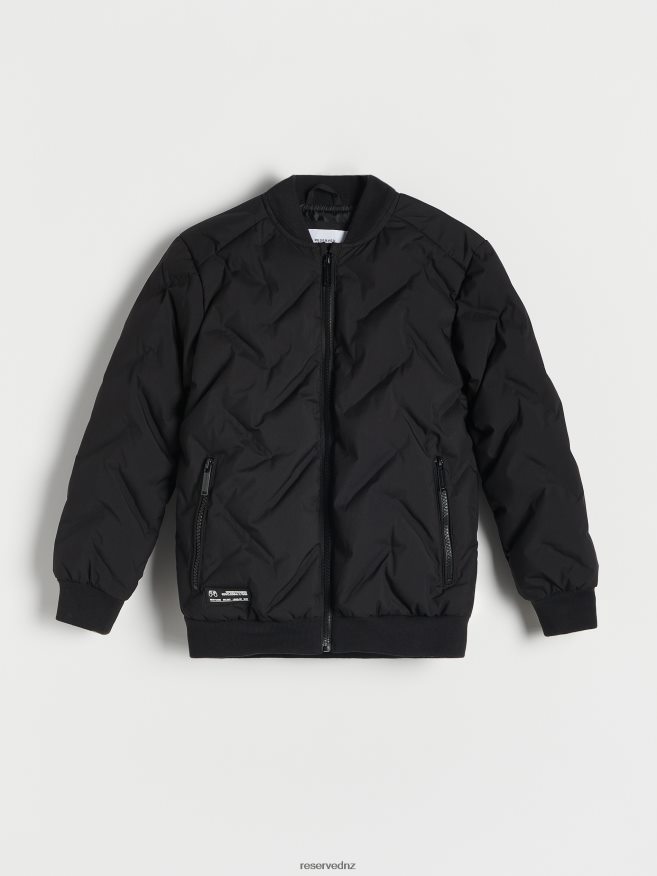 Reserved Boys Quilted Bomber Jacket P6H08T2143 Apparel Black