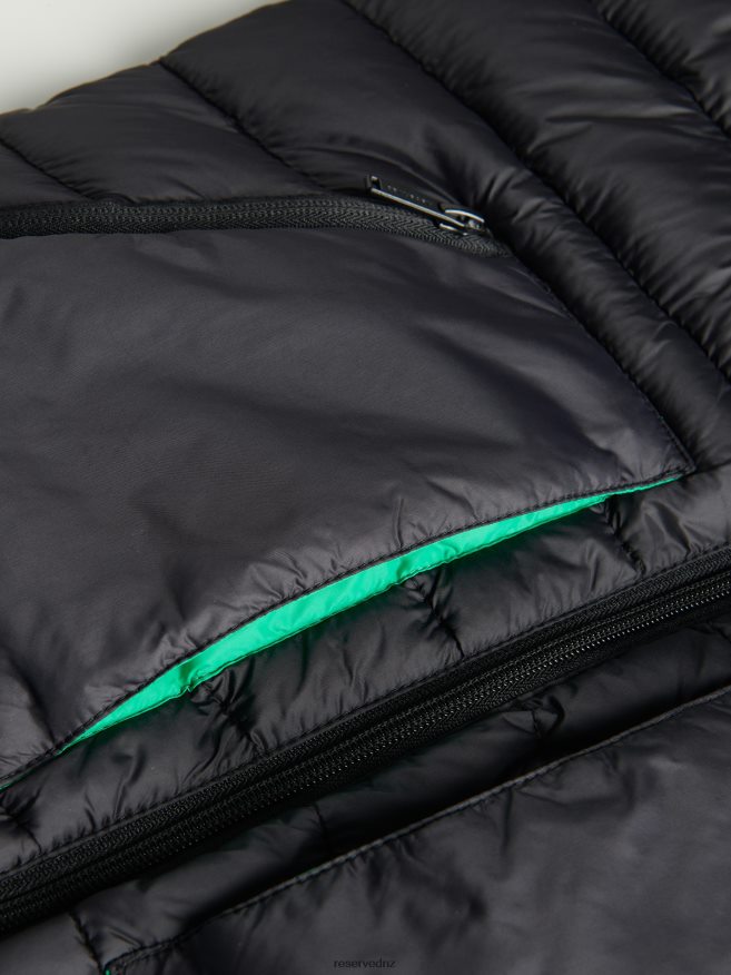 Reserved Boys Quilted Jacket With Hood P6H08T2039 Apparel Black