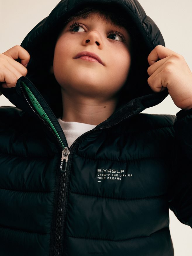 Reserved Boys Quilted Jacket With Hood P6H08T2039 Apparel Black
