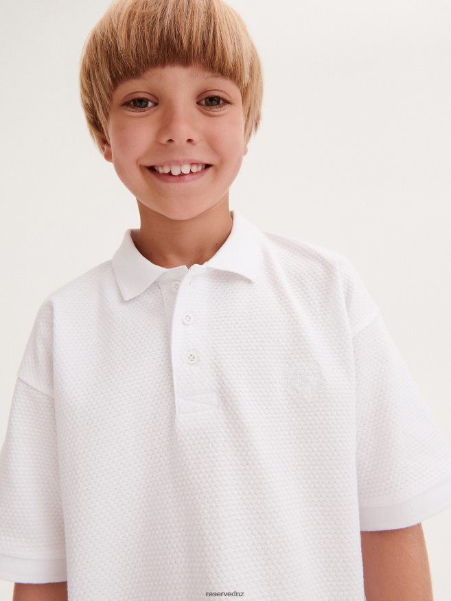 Reserved Boys Polo Shirt With Embroidery Detail P6H08T2019 Apparel White