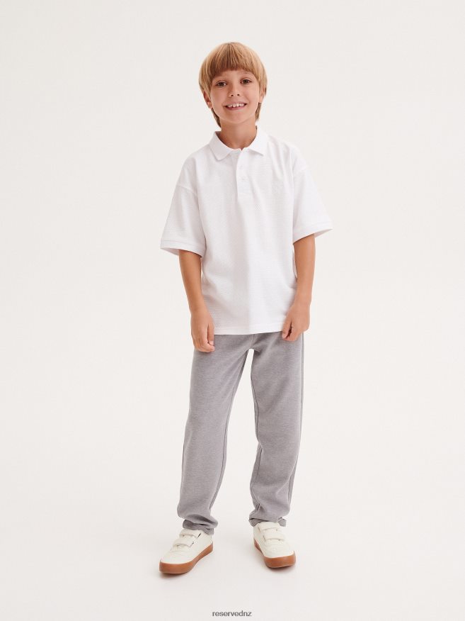 Reserved Boys Polo Shirt With Embroidery Detail P6H08T2019 Apparel White