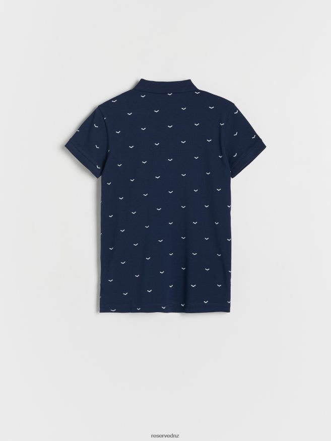 Reserved Boys Polo Shirt With Print P6H08T2167 Apparel Steel Blue