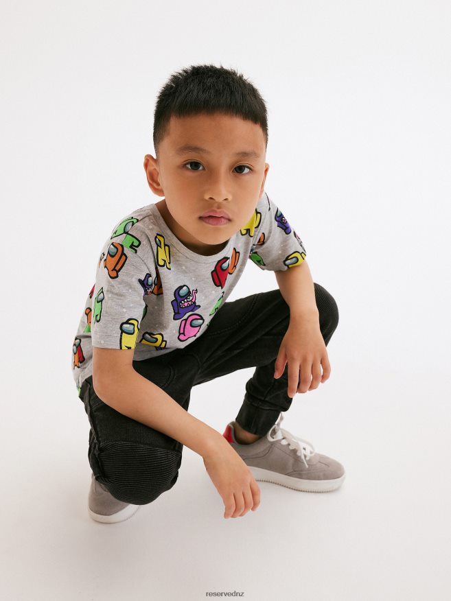 Reserved Boys Among Us T-Shirt P6H08T2134 Apparel Light Grey