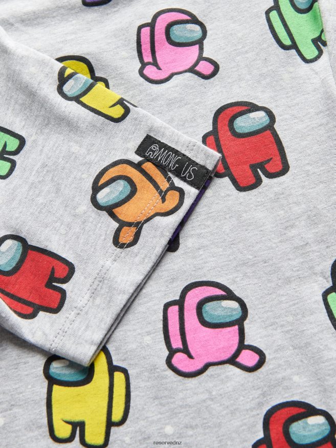 Reserved Boys Among Us T-Shirt P6H08T2134 Apparel Light Grey