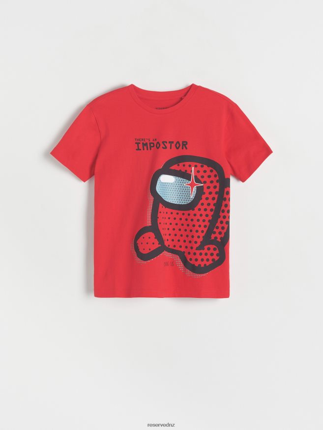 Reserved Boys Among Us T-Shirt P6H08T2155 Apparel Red