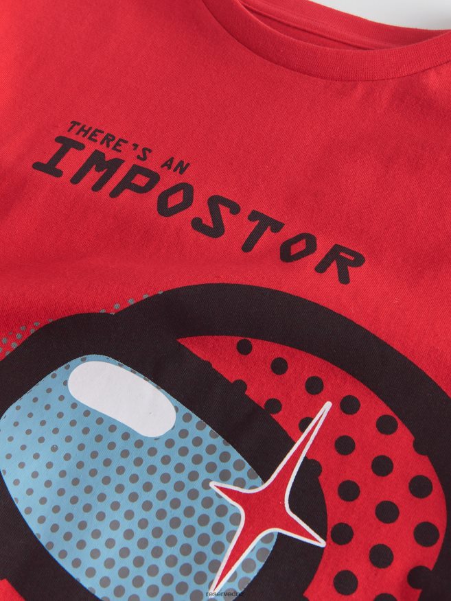 Reserved Boys Among Us T-Shirt P6H08T2155 Apparel Red