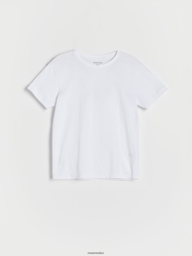 Reserved Boys Basic Plain T-Shirt P6H08T2159 Apparel White
