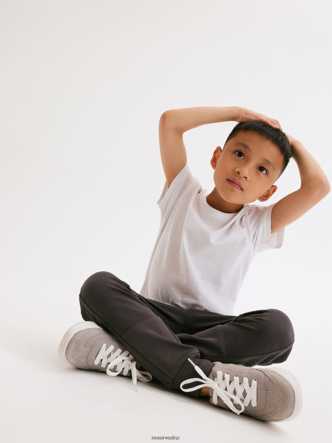 Reserved Boys Basic Plain T-Shirt P6H08T2199 Apparel White