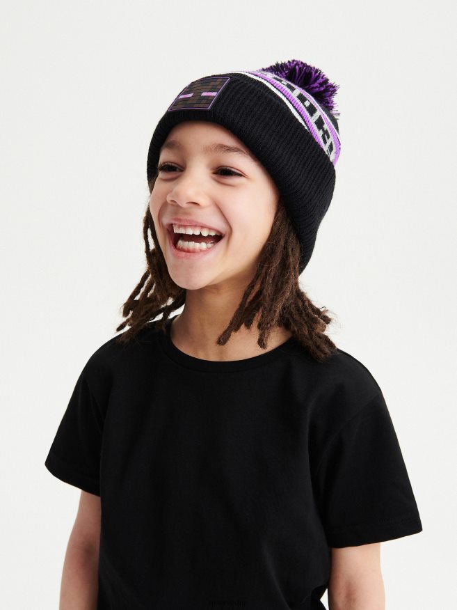 Reserved Boys Cotton T-Shirt P6H08T2098 Apparel Black