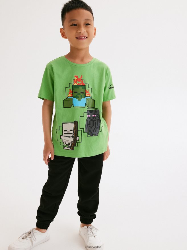 Reserved Boys Minecraft Oversized T-Shirt P6H08T2084 Apparel Green