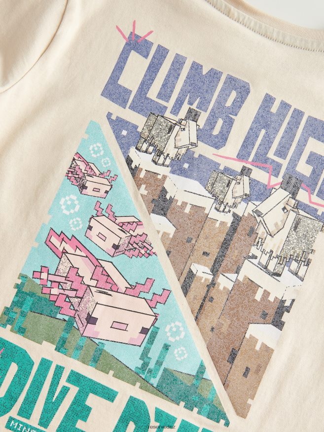 Reserved Boys Minecraft Oversized T-Shirt P6H08T2091 Apparel Nude