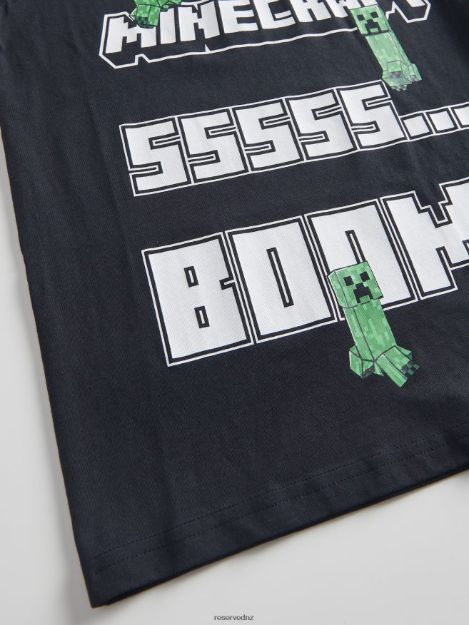 Reserved Boys Minecraft Oversized T-Shirt P6H08T2124 Apparel Black