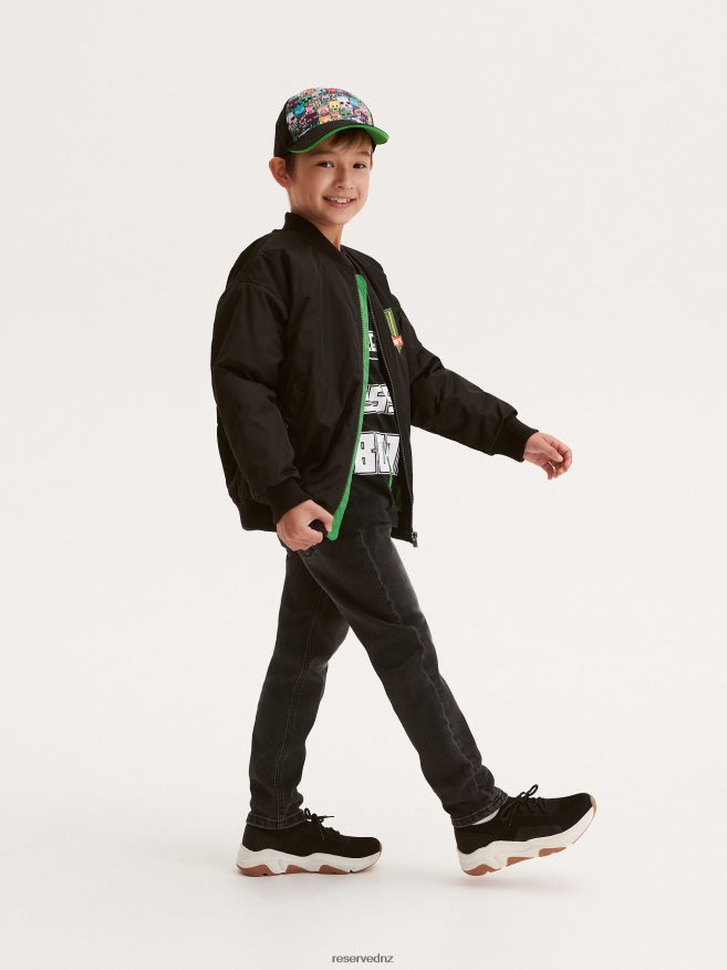 Reserved Boys Minecraft Oversized T-Shirt P6H08T2124 Apparel Black